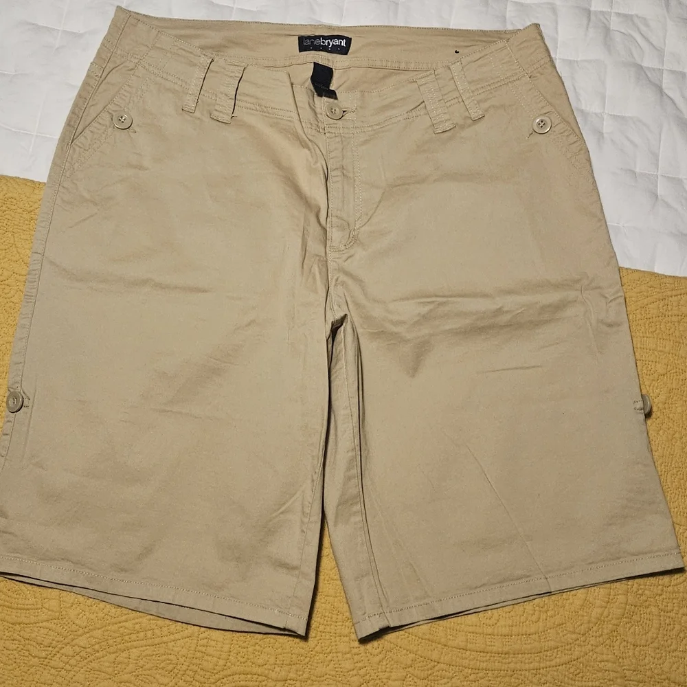 Lane‎ Bryant Women's Tan Shorts: Size 18